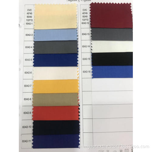 45s*45s 60/40 133*72 CVC Plain Dyed Fabric